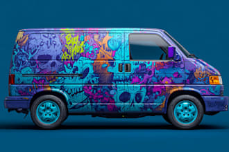 make a vehicle wrap design car wrap design
