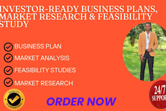 market research, business plans and feasibility studies