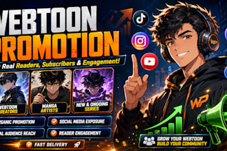 promote your webtoon webcomic, tapas manga comic promotion