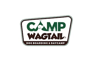 design wagtail dog boarding day camp logo