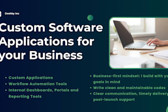 develop a custom business software application for you