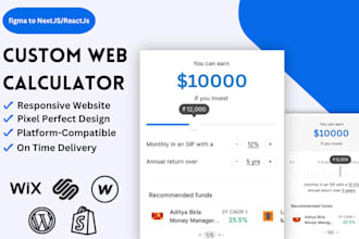 create any web calculator for wordpress or any website