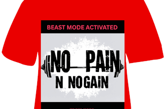 create bold, ai generated fitness t shirt designs for merchant or print