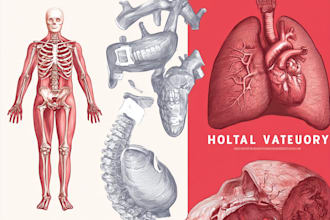 draw anatomy and medical vector illustration