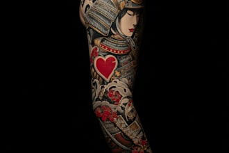 do awesome original japanese tattoo, irezumi tattoo design
