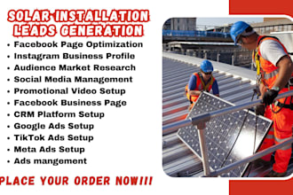 solar installation leads solar panel installation leads facebook ads google ads