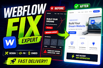 design, fix, and optimize webflow website or landing page