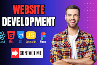 be frontend website developer using HTML CSS react figma