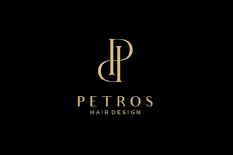 design icon top fashion hair salon logo
