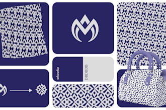 design a seamless luxury monogram pattern for your textiles and branding