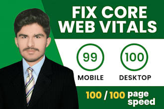 fix core web vitals optimization, fix cls, lcp, fcp, google pagespeed expert