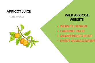 design and redesign wild apricot membership website, wild apricot event website