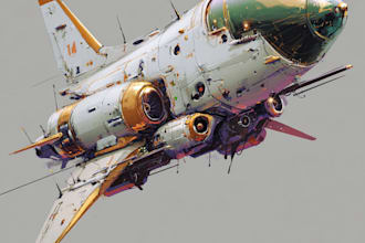 draw high quality spaceship concept