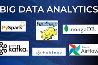 do big data analysis for apache hadoop, kafka, pyspark mapreduce airflow hive