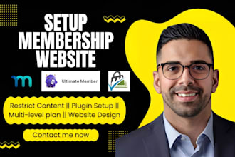 setup memberpress, paid membership pro, ultimate member for membership website