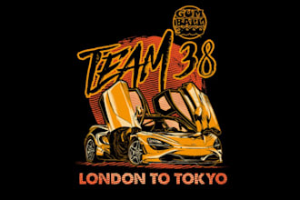 make racing t shirt logo for you with new concept