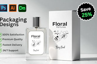 design a luxurious perfumes and beauty products packaging