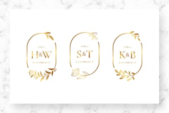 design custom wedding logo, wedding monogram, and initials