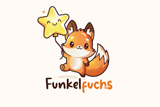 design kawaii chibi, cartoon or cute logo for business