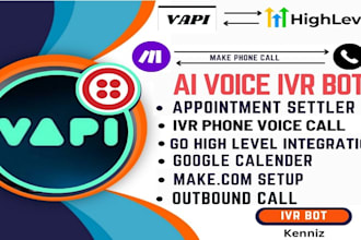 build an ai voice bot and ai chatbot appointment setter plus CRM 24by7