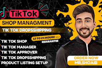 fix tik tok shop, manage tiktok shop, set up tiktok shop dropshipping marketing