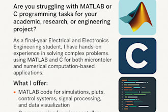 write and explain your matlab or c programming code with detailed comments
