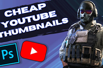 create cheap gaming youtube thumbnails