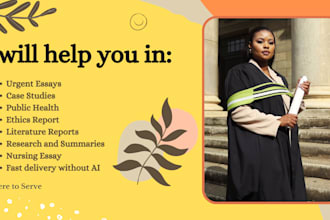 do reports in nursing, public health, ethics, literature, case study