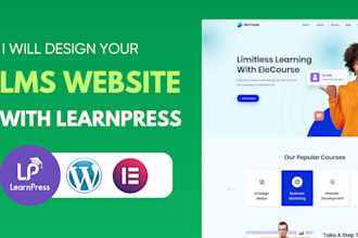 build an lms website with learnpress and elementor