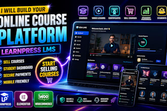 build a learnpress lms website for online courses