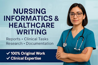 write clinical, healthcare, and nursing informatics content