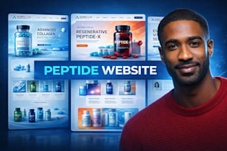 build research peptide website peptide wordpress website peptide shopify website