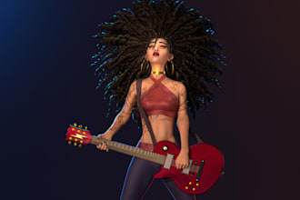 animate stylized3d model,2dimage to 3d cartoon character,rig3d for film, texture
