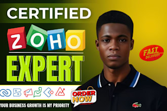 setup and customize zoho CRM zoho campaigns zoho one zoho books zoho desk system