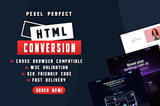 convert figma design into responsive tailwind css, frontend developer