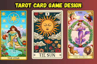 design tarot decks, playing cards, oracle cards, card game design, card desk