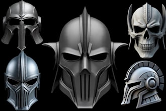 sculpt 3d mask 3d helmet cosplay helmet mask model 3d mask model for 3d printing