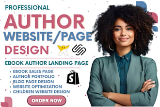 design author website author landing page ebook website, children book website
