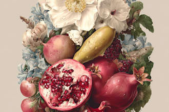 draw botanical illustration of flower illustration