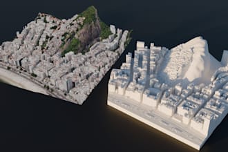 build 3d city or maps from real world locations or coordinates