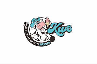 design unique ice cream shop logo
