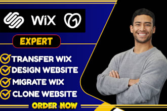transfer or design wix studio website, migrate, copy and clone wix website