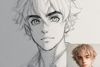 draw in dragon ball z dbz anime portrait