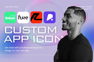 design a professional and modern app icon logo