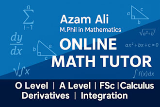 be your math tutor for o level a level and all grades