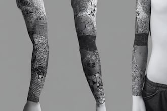 create sleeve tattoo design in geometric style