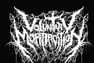 draw creative black death brutal doom metal logo in 1 day