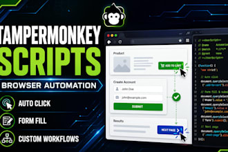 create custom tampermonkey scripts for browser automation