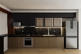 design your modern melamine kitchen in 3d with realistic renders