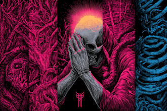 create anything dark art, horror, for merch and cover art